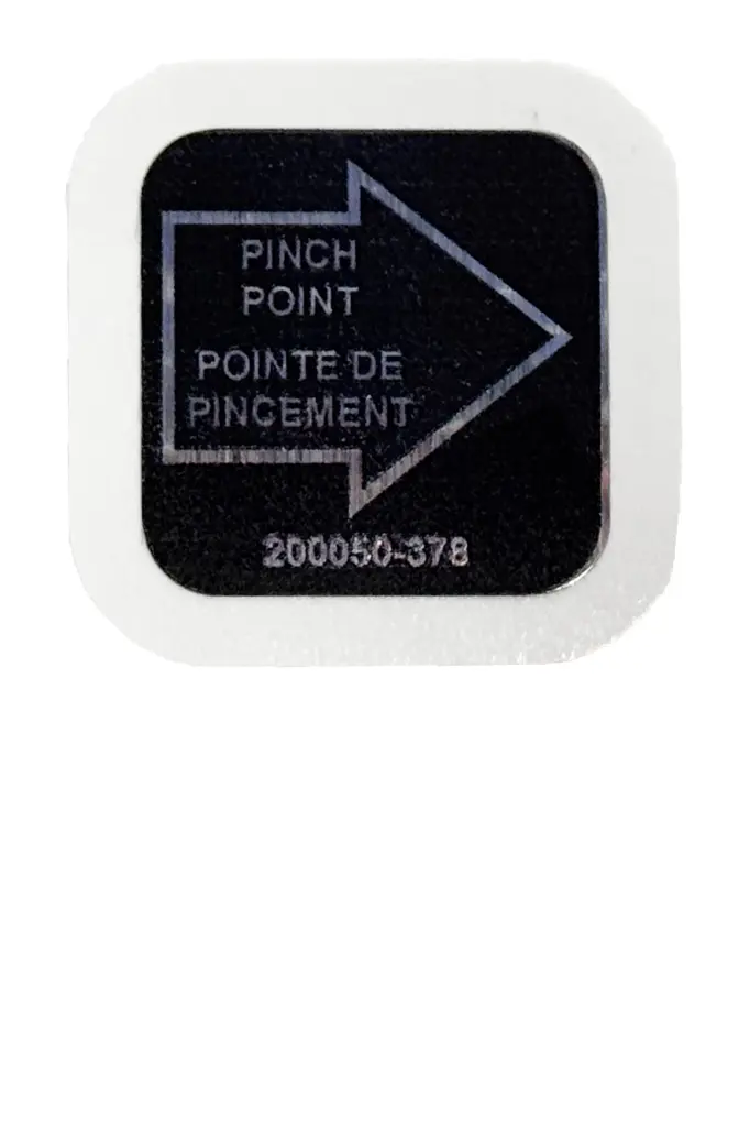Label Pinch Point Right for Steris Tables