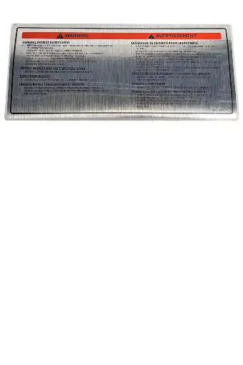 [413724361] Base Warning Label for Steris Surgical Tables