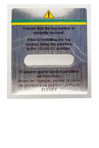 [542200344] Leg Position Label for Steris 4085