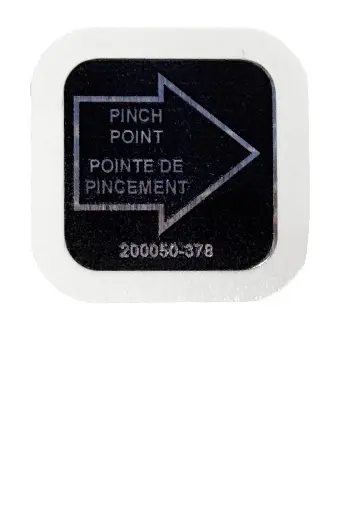 [P200050378] Label Pinch Point Right for Steris Tables